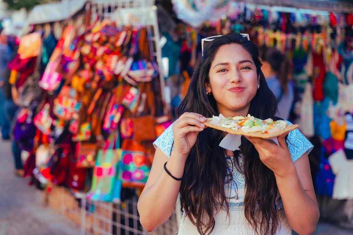 mujer que come
