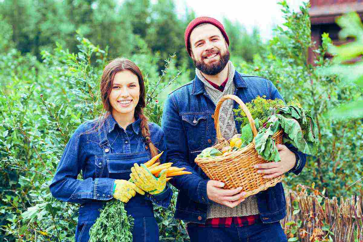 pareja en el campo