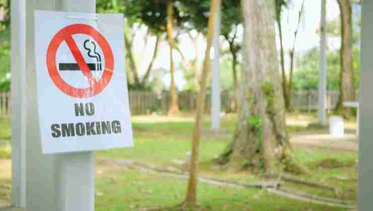 no smoking en un parque