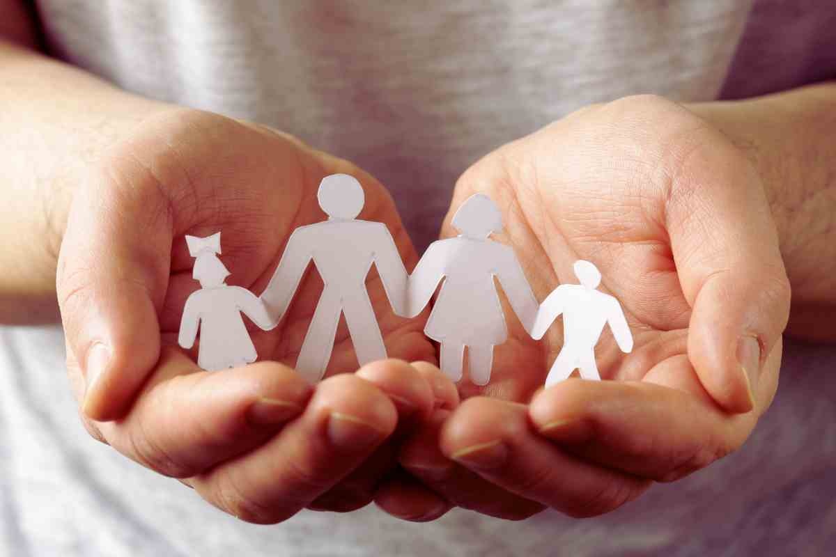 disegni di famiglia su mano