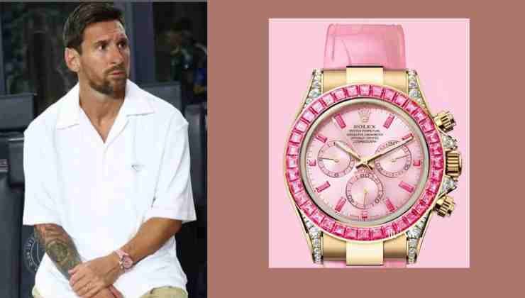 leo messi reloj rosa